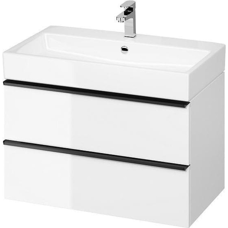 Cersanit S522-025 SZAFKA PODUMYWALKOWA VIRGO 80 BIAŁA UCHW CZARNY ZMONT. // CER.VIRGO-80-BIAŁA-UCH-CZ