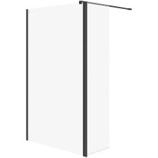 Cersanit (kabiny walk-in) SET B795: Kabina walk-in MILLE z ruchomą ścianką czarny 120x50x200 (S601-182)