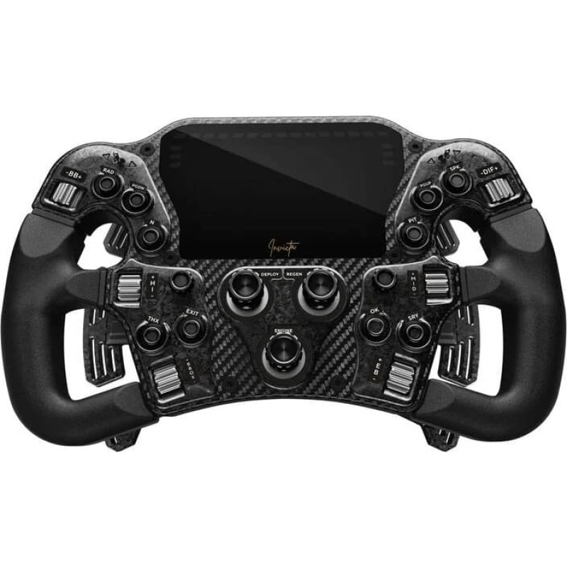 Asetek SimSports Invicta Formula Lenkrad, 4,3-Zoll-LCD, USB-C - Black on Black Edition