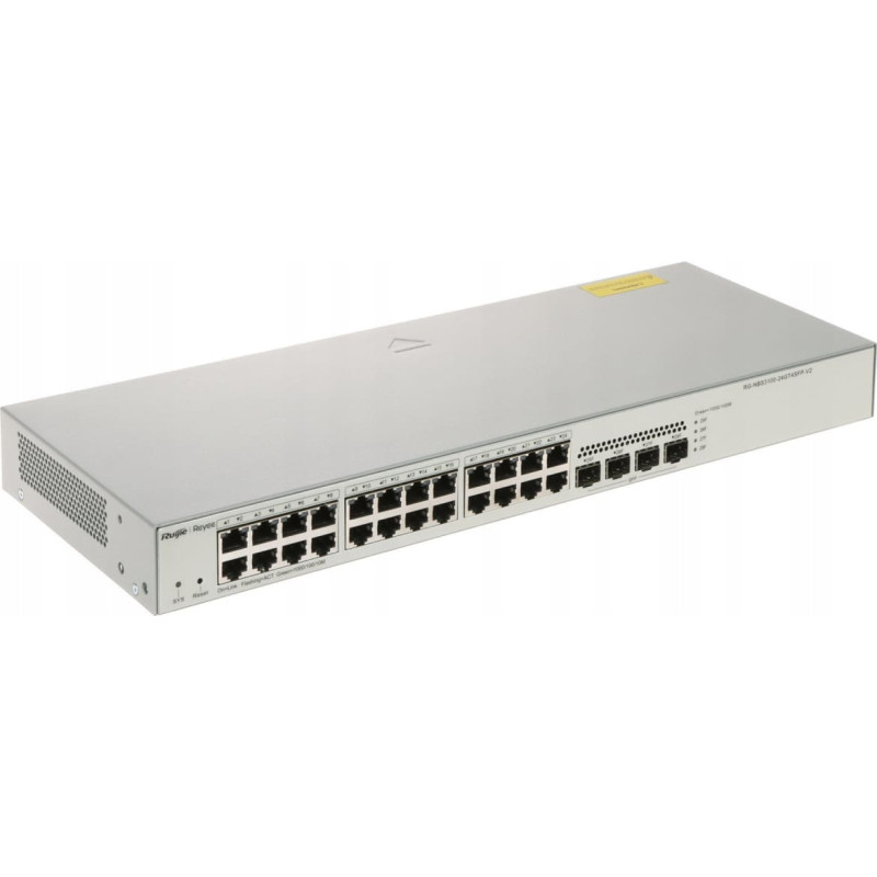 Ruijie Reyee RG-NBS3100-24GT4SFP-V2| Switch Zarządzalny, 28 portów, 24xGE, 4xSFP, L2, Rack, Cloud