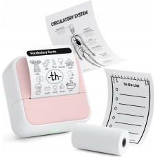 Loveinstant Drukarka Termiczna Bluetooth Do Zdjęć Naklejek Notatek Etykiet 53mm 203dpi / S1 / Różowy