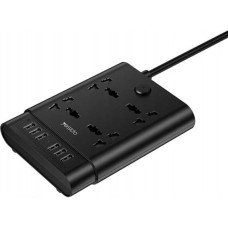 Yesido MC08 Przedłużacz 10w1 (EU) 2650W 6xUSB-A, BLACK / CZARNY