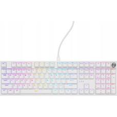Genesis KLAWIATURA DLA GRACZY GENESIS THOR 404 US PODŚWIETLENIE RGB MECHANICZNA BIAŁA GATERON YELLOW PRO