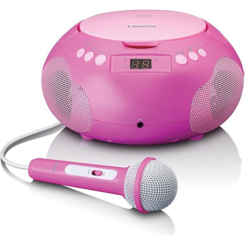 Trevi New! Lenco CD player with bluetooth and microphone pink SCD-625PK