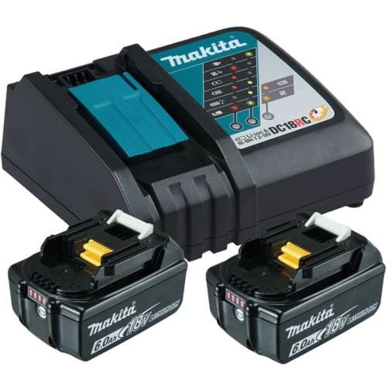 Makita Makita Power Source Kit 18V 6Ah, set (black, 2x battery BL1860B, 1x charger DC18RC)