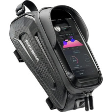 Rockbros Sakwa rowerowa na ramę pancerna z kieszonką na telefon nawigację 1.7l - czarna ROCKBROS