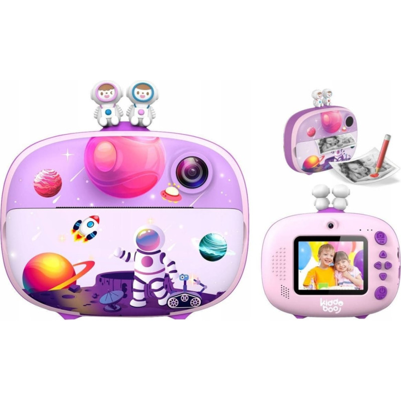 Atmosphera Aparat Natychmiastowy 20mp Kamera 1080p Obiektyw Selfie Drukarka Druk ZdjĘĆ / P83 Różowy