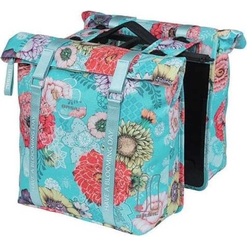 Basil Torba na bagażnik BASIL BLOOM FIELD DOUBLE PANNIER BAG MIK 28-35L, MIK System (ready to go) sky blue (NEW)