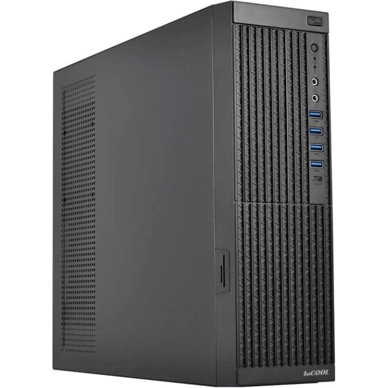 1Stcool skříň COMPACT 2, Micro Tower, AU, USB 3.0, USB-C, CR, 1x 60mm Fan, černá