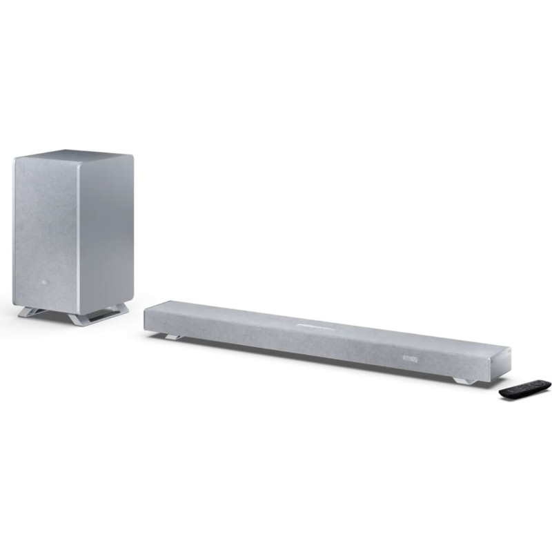 Samsung Sharp | 3.1.2 Dolby Atmos/DTS:X Soundbar with Wireless Subwoofer | HT-SBW53121(SL) | 550 W | Bluetooth | Silver | Wireless connection