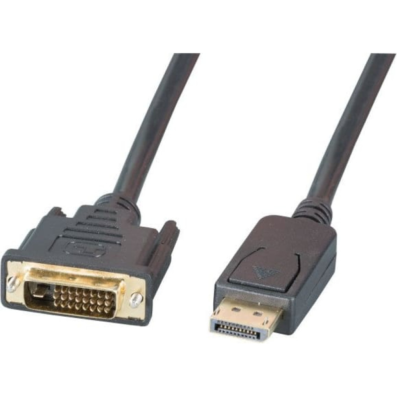 EFB DisplayPort auf DVI Anschlusskabel schwarz 3m DisplayPort 20-poliger Stecker auf DVI Stecker A-A
