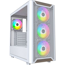 Montech XR Wood PC-Gehäuse, Midi-Tower, ATX, ARGB, Tempered Glass - weiß
