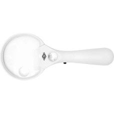 Wedo Lupe rund beleuchtet LED 90mm 2,5-fach weiß/schwarz