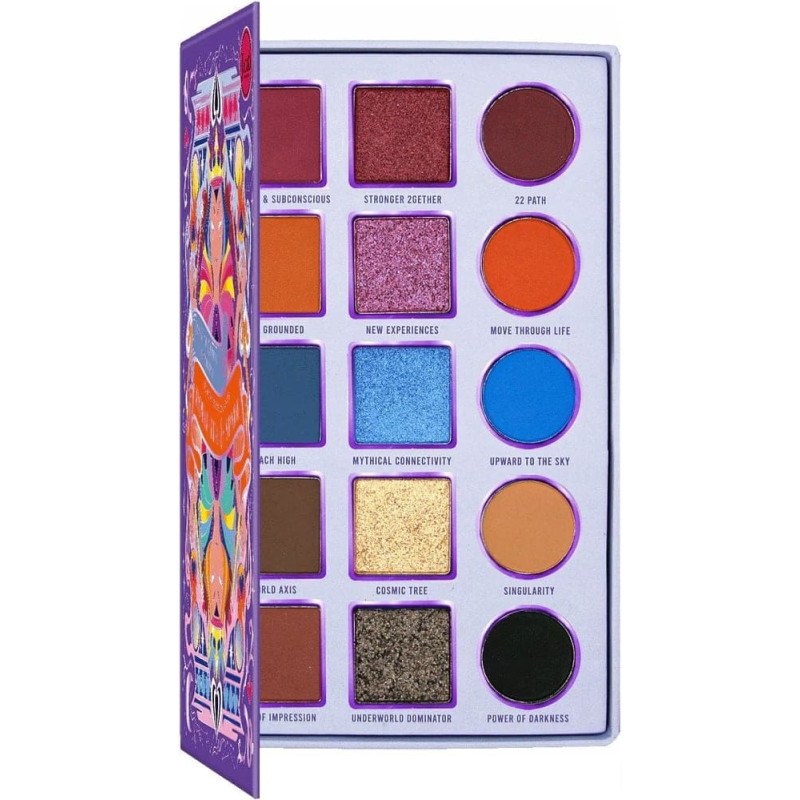 Rimmel J.CAT BEAUTY_House Of Queens 15 Color Palette paleta cieni do oczu 103 Royal-Tea & Spade 16g