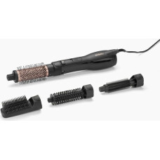 Babyliss AS122E, Hot air brush, Warm, Buttons, Black, Rose gold, Ceramic, 2.2 m