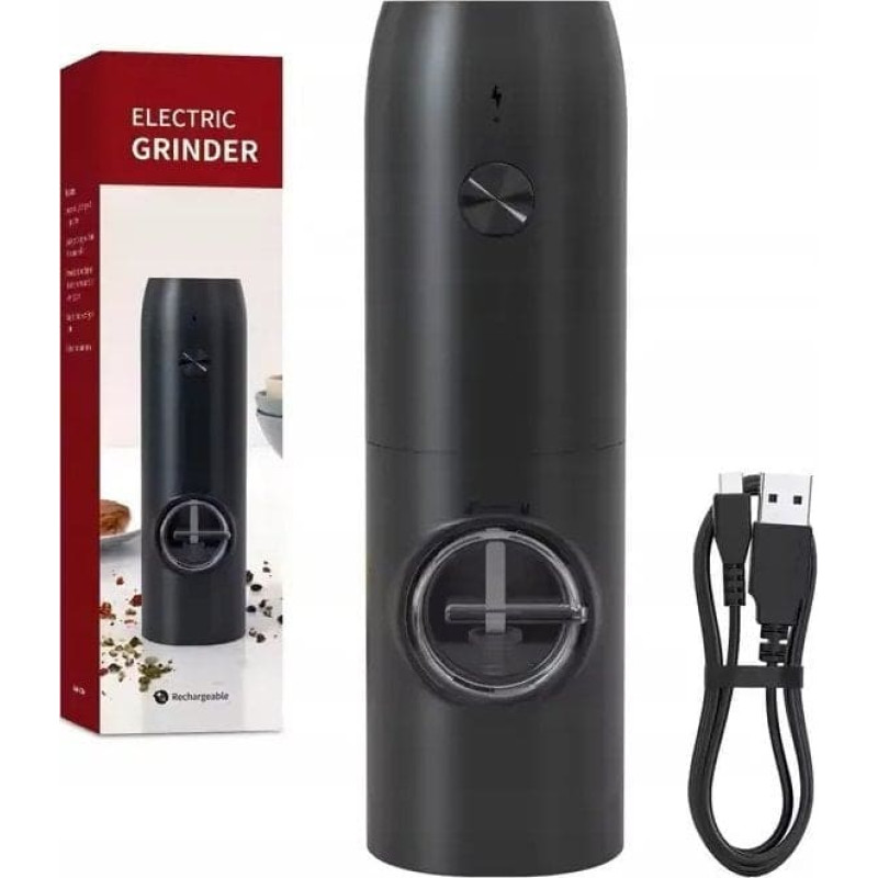 Promis Młynek do przypraw Promis Elektryczny młynek do pieprzu soli przypraw Promis MP35 akumulatorowy ładowanie USB