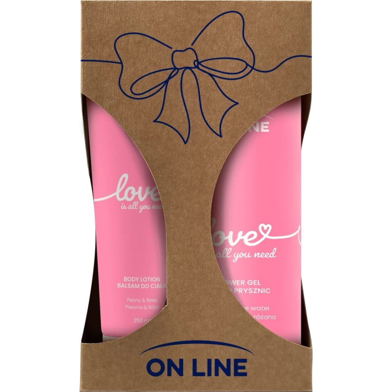 Forte Sweeden ON LINE Zestaw prezentowy Love Is All You Need (Żel pod prysznic 500ml + Balsam do ciała 250ml)