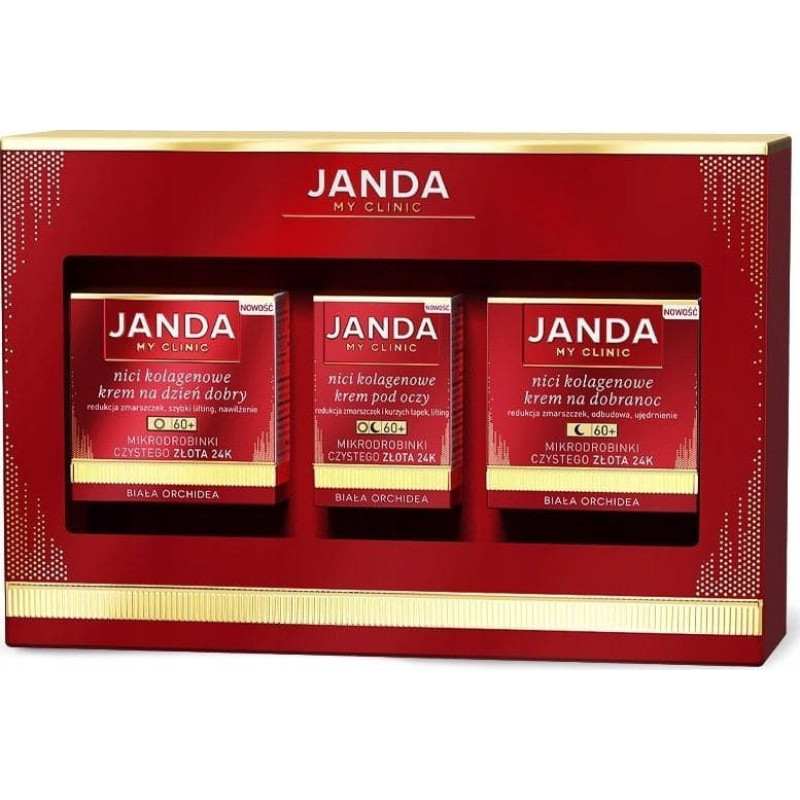 Janda JANDA My Clinic Zestaw prezentowy Nici Kolagenowe 60+(krem n/dzień dobry+krem n/dobranoc+krem p/oczy)