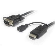 Premiumcord Kabel PremiumCord HDMI - D-Sub (VGA) + micro USB 2m czarny (khcon-20)