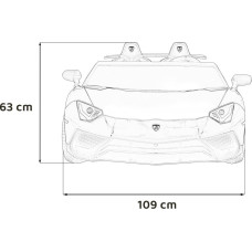 Triton Auto Lamborghini Aventador SV na akumulator dla 2 dzieci Szary + Pilot 2,4 GHz + Pianka EVA + Audio LED