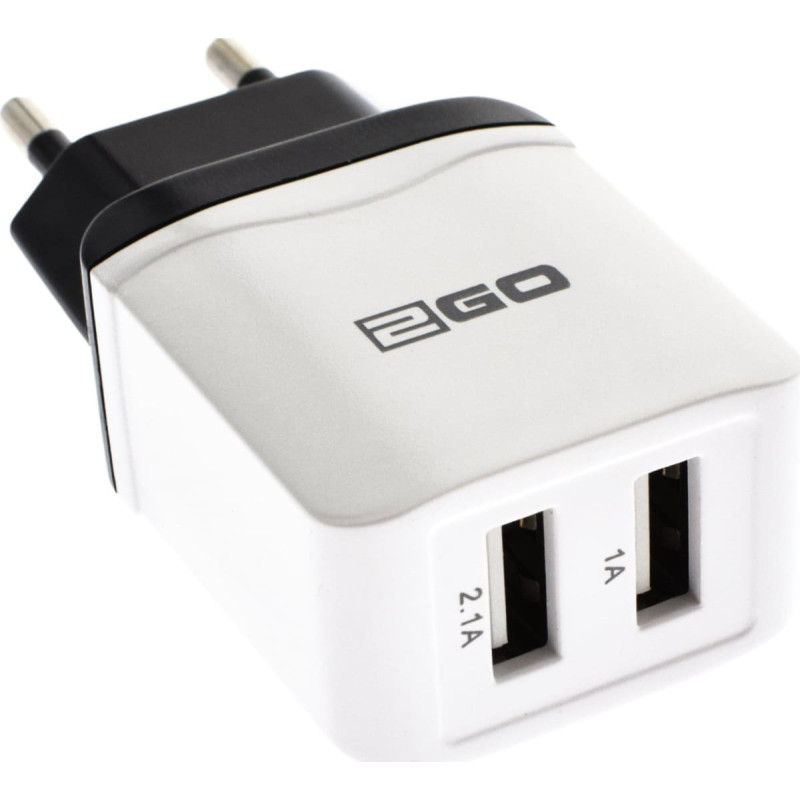 2GO Ładowarka 2GO 2GO Ladegerät 10,5W 2-Port 2x USB-A,  weiß