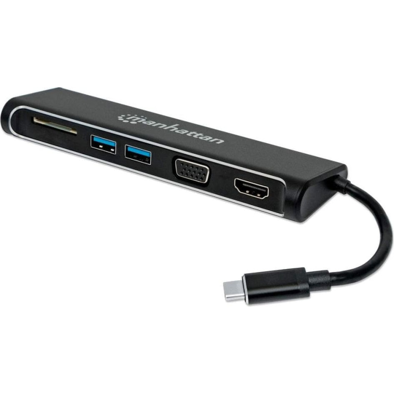 Manhattan Stacja/replikator Manhattan Manhattan Konverter USB 3.1 Typ C auf HDMI/VGA 4-in-1