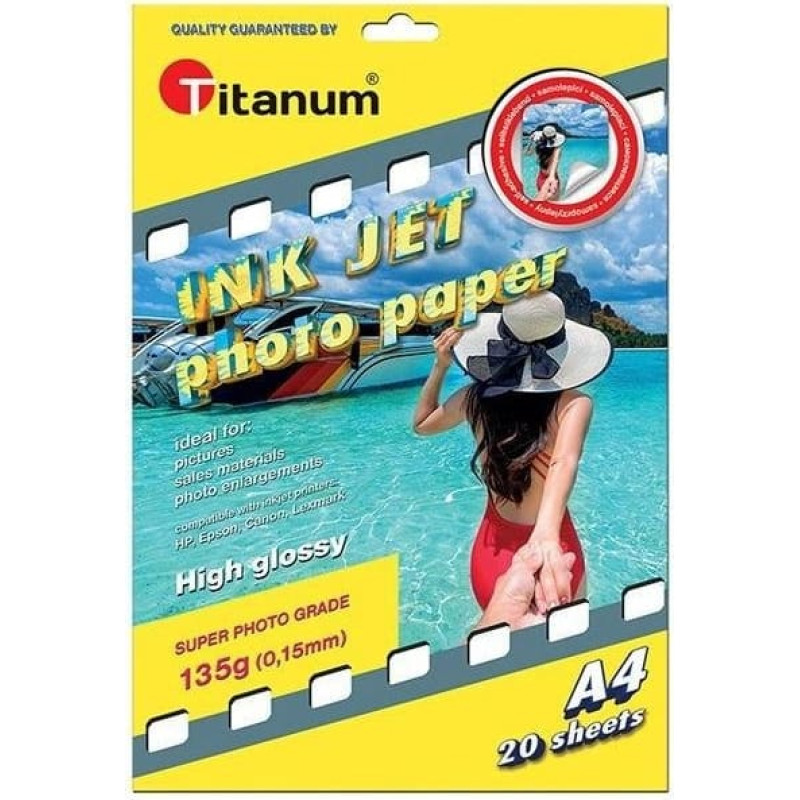 Activejet Papier A4/20K 135g fotograficzny do drukarek EDUKAMP