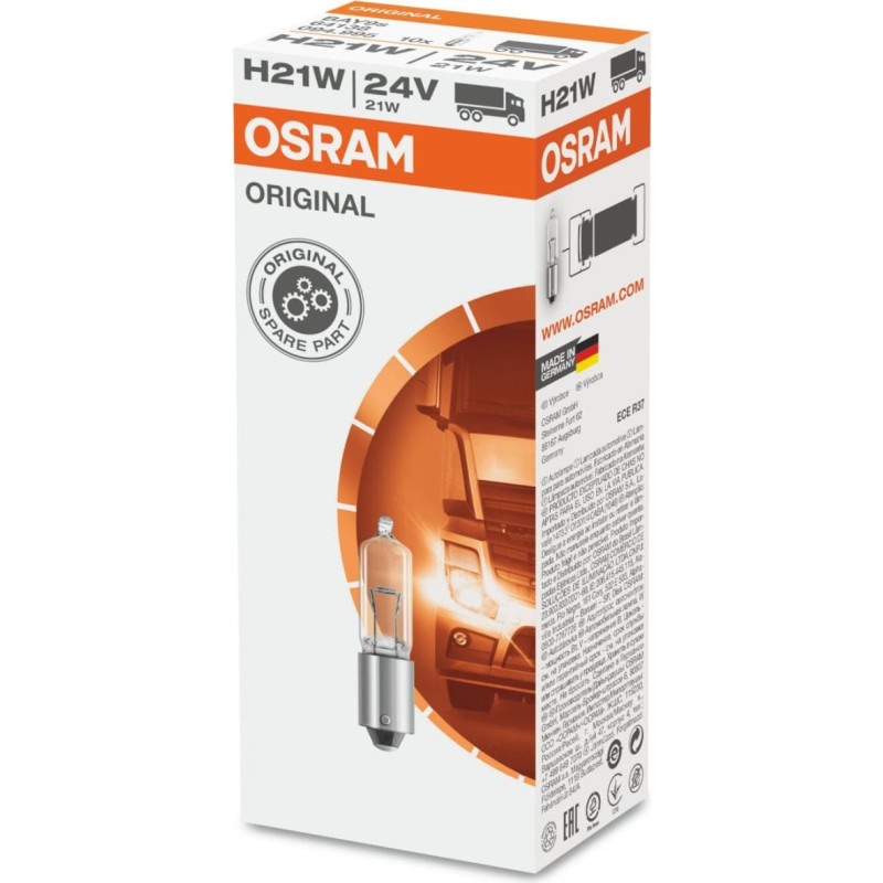Osram Żarówka (Karton 10szt.) H21W 24V 21W BAY9S cokołowa Standard