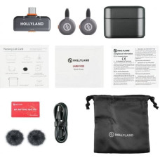 Hollyland LARK M2S Duo Wireless Lavalier Microphone with USB-C Plug (Duo, Space Gray)*