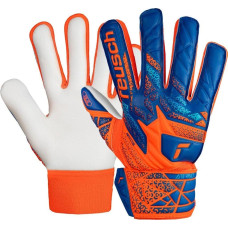 Reusch Rękawice bramkarskie Reusch Attrakt Starter Solid Finger Support Junior pomarańczowo-niebieskie 5472511 2290 8