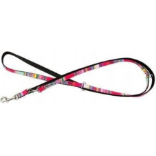 Pets Collection Smycz dla psa, wz�r mozaika, regulowana, 16MM/220CM r�owa