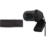 Logitech Klawiatura Logitech K120 (920-002479) + Brio 100 (960-001585)