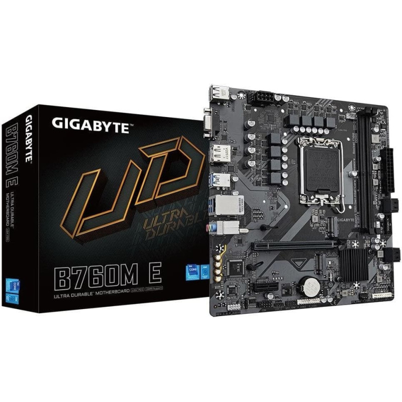 Gigabyte Mainboard GIGABYTE Intel B760 Express LGA1700 Micro-ATX Memory DDR5 Memory slots 2 B760ME1.0