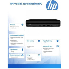 HP inc. Komputer Mini Pro 260 G9 i5-1335U 512GB/16GB/W11P      998L4ET