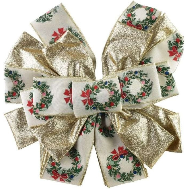 Mondex SANTA LILA Kokarda 32x130cm beż złoto wianek