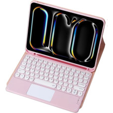 Strado Etui z klawiaturą Bluetooth touchpad do iPad Pro 13 Gen5 (Różowe)