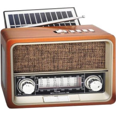 LTC Radio przenośne z panelem solarnym LTC NETTA RETRO Bluetooth USB latarka