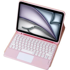 Strado Etui z klawiaturą Bluetooth touchpad do iPad Air 11 Gen6 (Różowe)