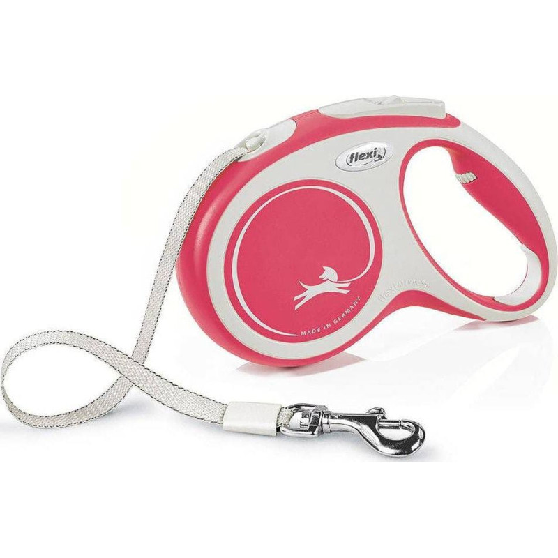 Flexi New Comfort Smycz automatyczna S taśma 5m Czerwona