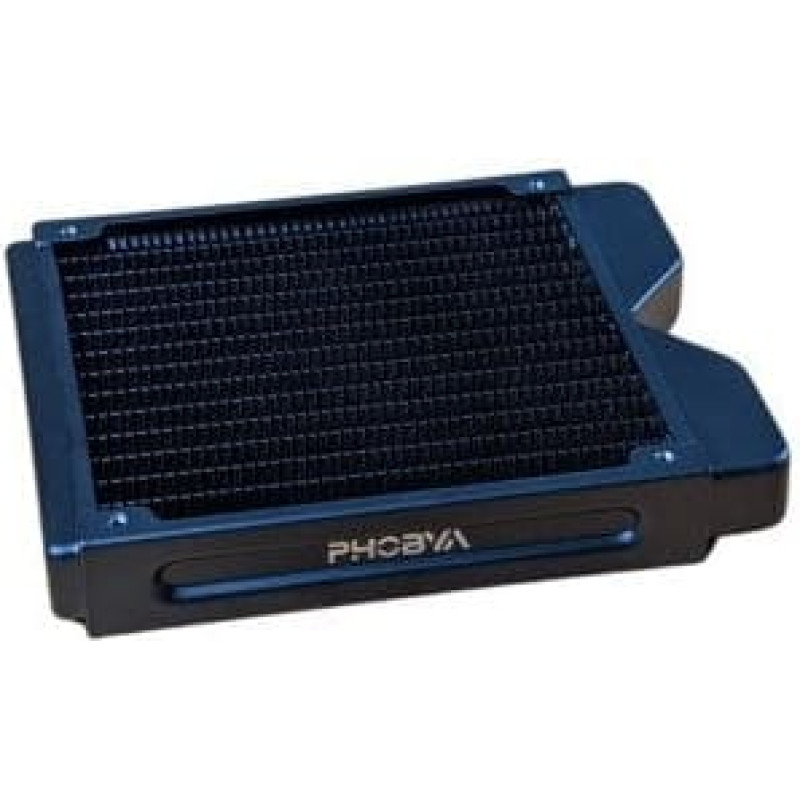 Alphacool Phobya R27-S140 Radiator, 140 mm Radiator, 18 FPI, Kupferlamellen, 2x G1/4-Zoll-Anschlüsse – schwarz