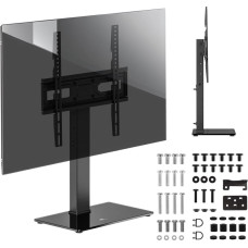 Maclean Uniwersalny stojak do TV Maclean, na szafkę RTV, podstawka, max.  40kg, max. VESA 400x400, regulacja wysokości i kąta, dla TV 32
