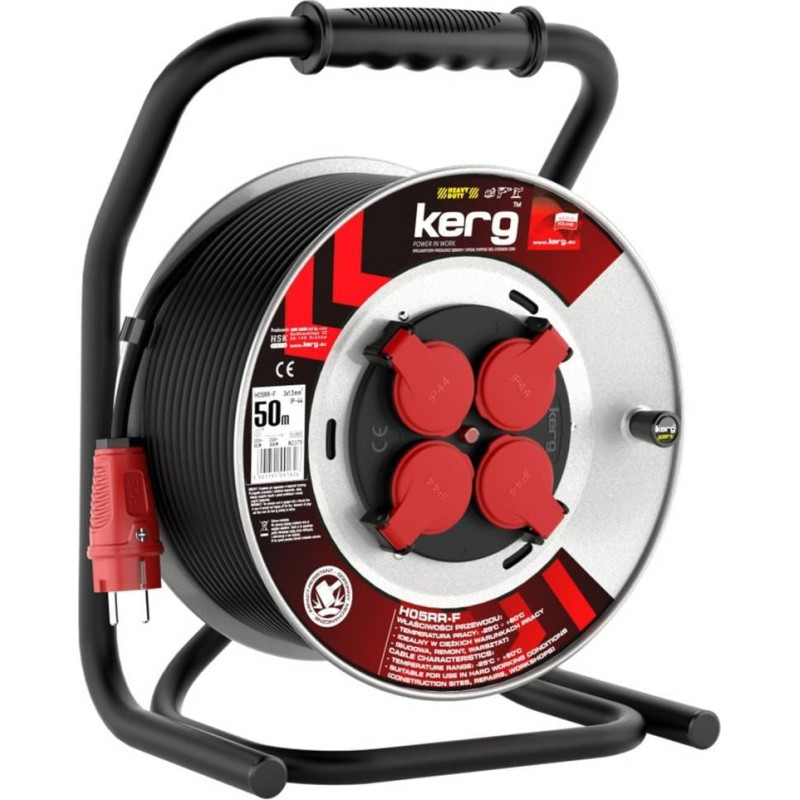 Kerg Przedł.BĘBNOWY KERG 3G1.5 50M CZARNY H05RRF STANDARD guma EPR
