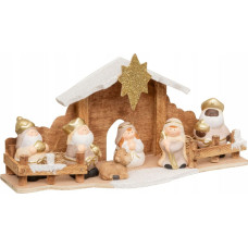 Atmosphera Szopka bożonarodzeniowa + 7 figurek, 33 x 16 cm