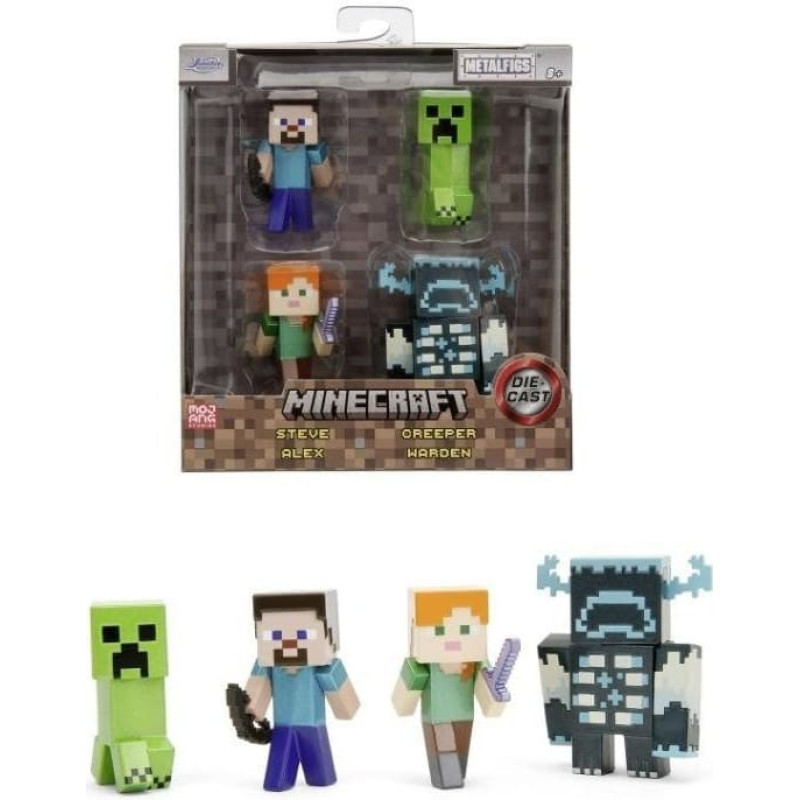Jada Minecraft 4-pak metal figurek 6,5cm
