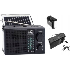 Noname RADIO PRZENOŚNE Z SOLAREM NER CZARNE LTC115UBT FM/AM/SW USB BLUETOOTH LXLTC115UBT