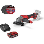 Einhell Professional Akku-Winkelschleifer AXXIO 18/125, 18Volt(rot/schwarz, Li-Ion Plus Akku 4,0Ah)