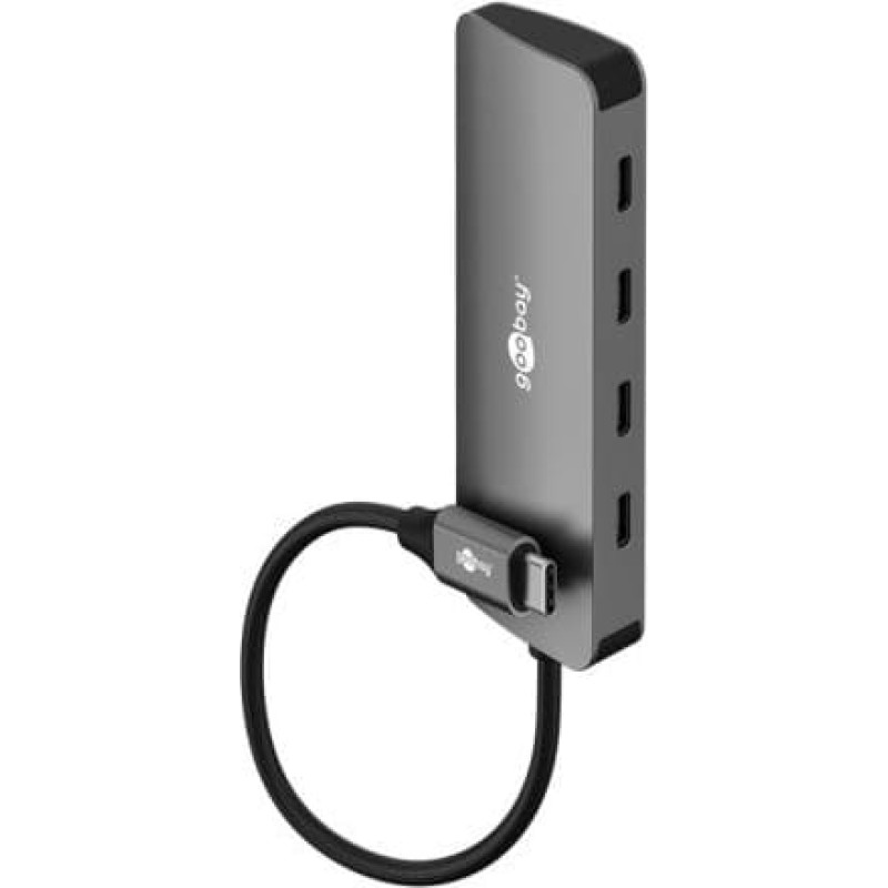 Goobay Slim 4-portowy koncentrator USB, USB-C™ na USB-C™, 10 Gbit/s