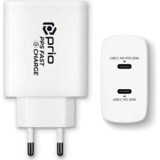 Swissten Prio Tīkla Lādētājs 30W PD PPS USB-C + 20W PD USB-C
