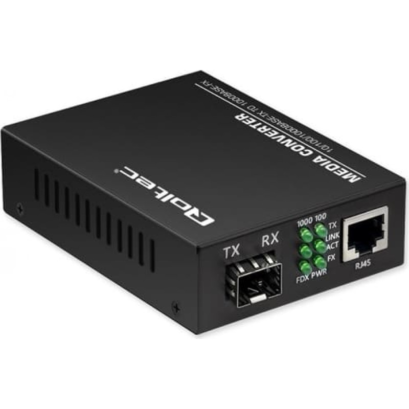 Qoltec Media Converter SWITCH Ethernet 1x RJ45 1x SFP