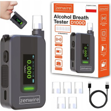 Zenwire Alkomat Policyjny Elektrochemiczny AI Bezustnikowy Profesjonalny 6x Ustniki  Zenwire D1000